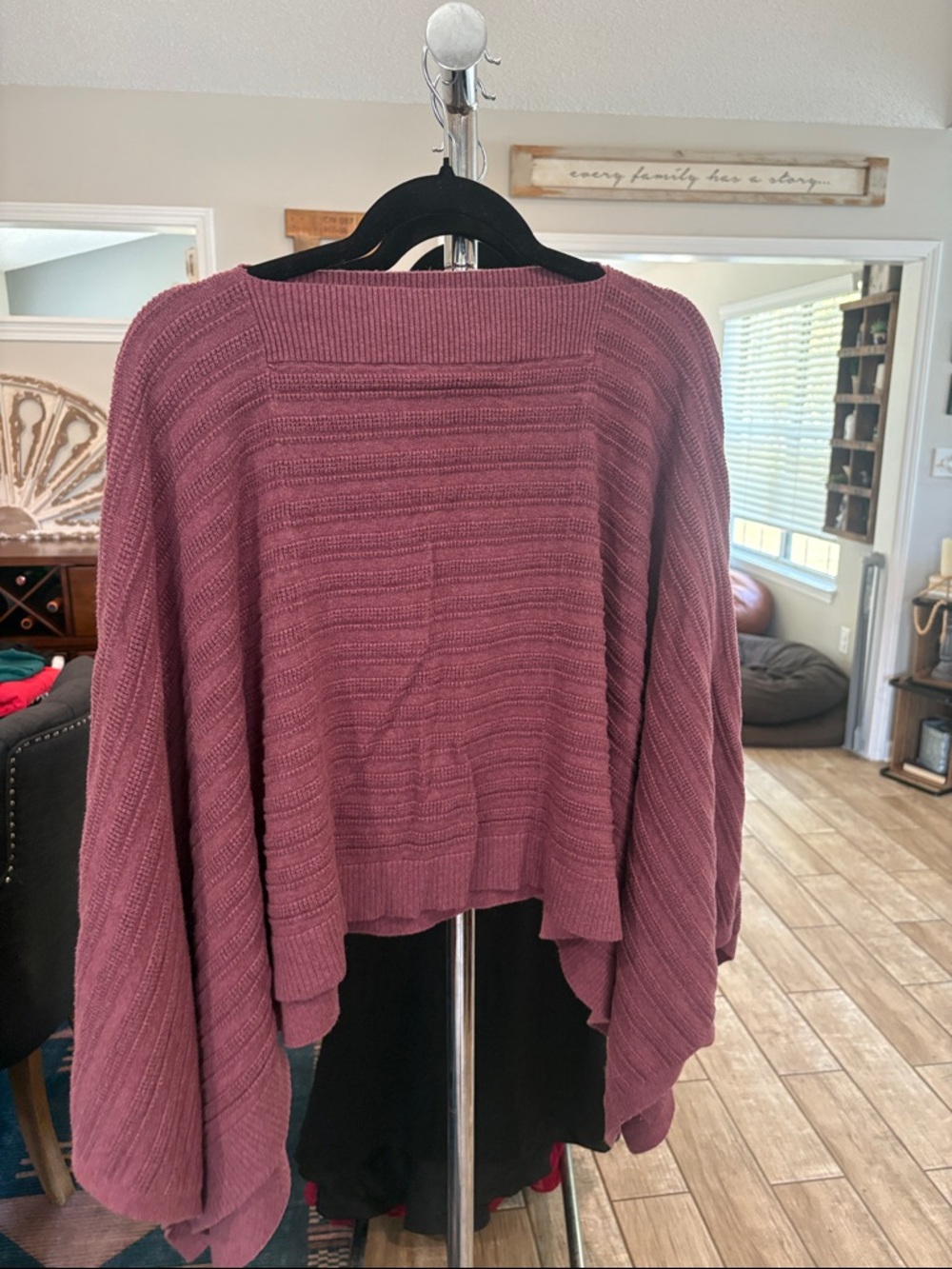 lululemon forward flow knit sweater poncho plum one size